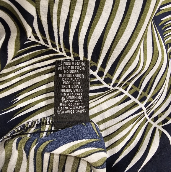 Jumpsuit Navy Blue Palm Print - Picture 6 of 7